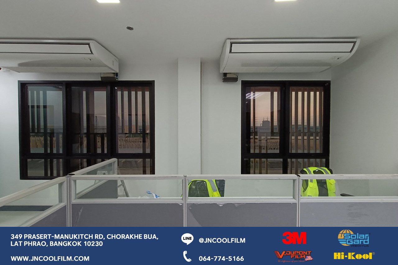 Glass-Heavy Office Beats the Heat with V-Dupont VCC3510 + Frosted Privacy Film - photo 4
