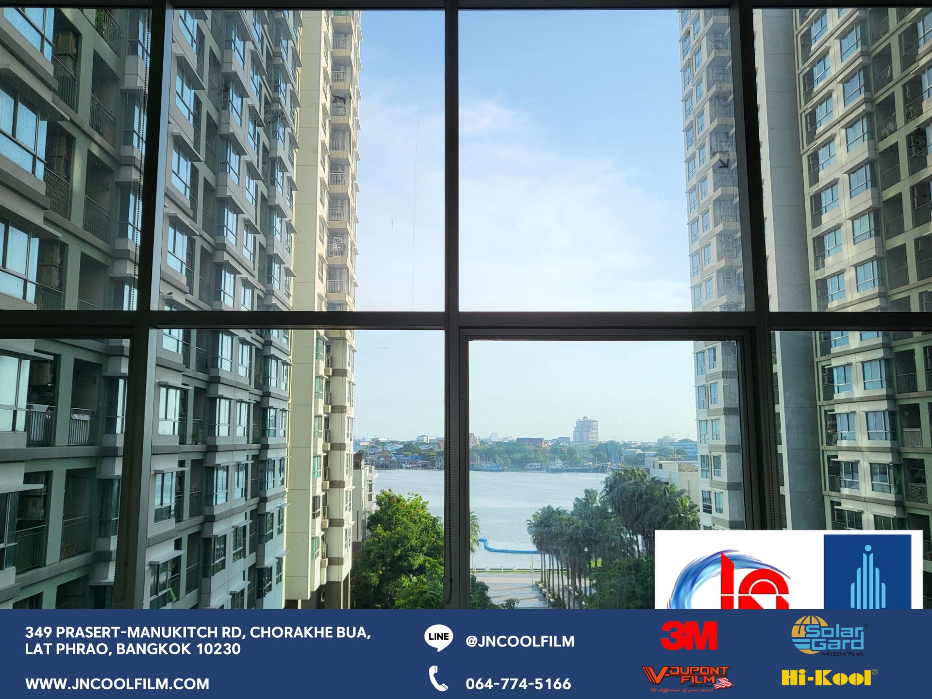 Install V-Dupont VCC7010 window film at the Lumpini building to improve visual comfort and save energy. - photo 1