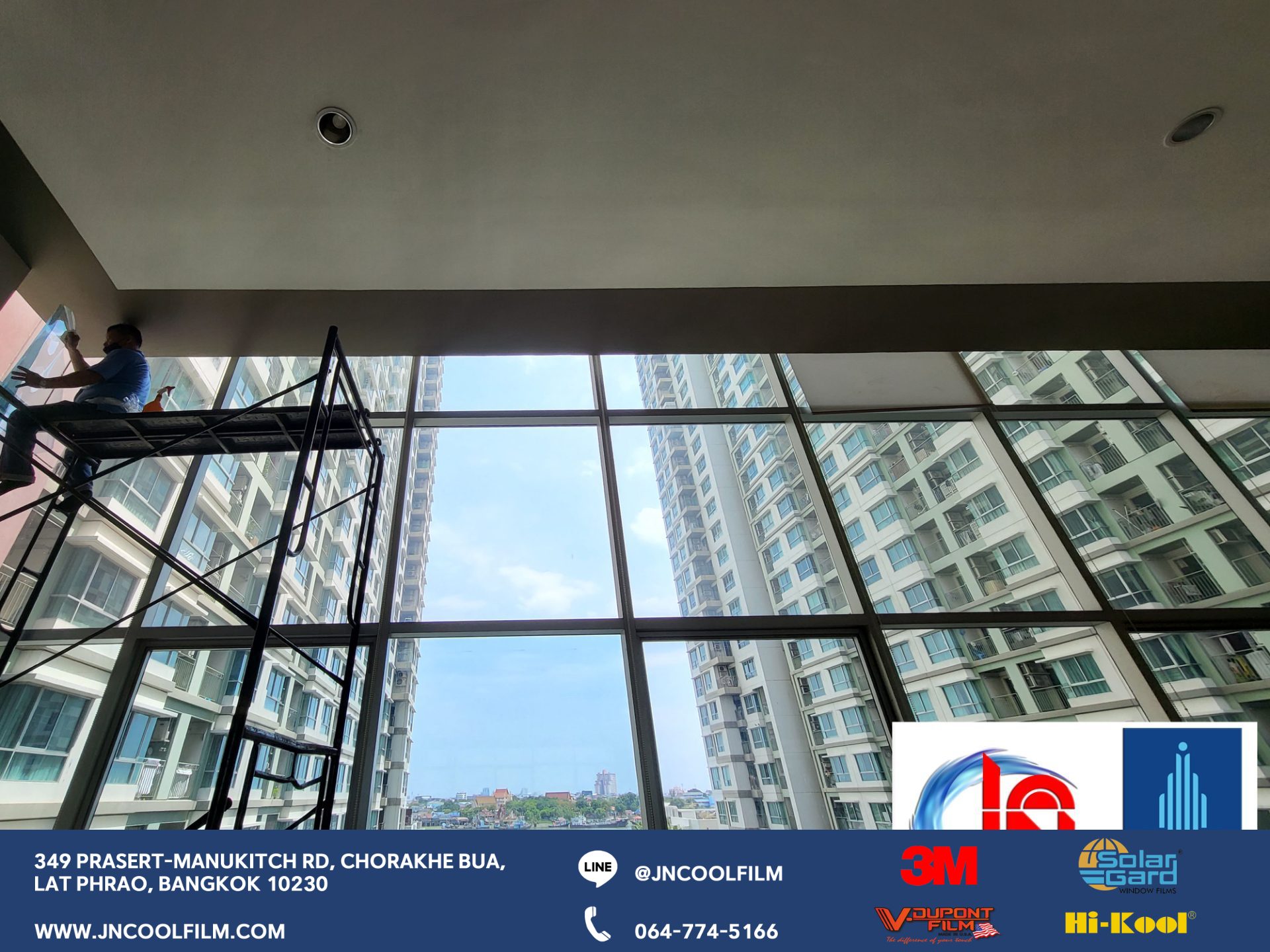 Install V-Dupont VCC7010 window film at the Lumpini building to improve visual comfort and save energy. - photo 5