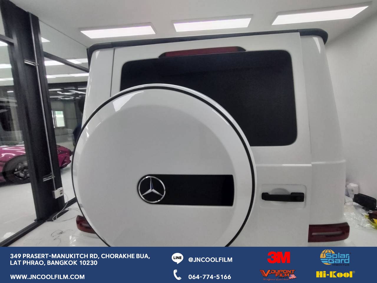 Installation of 3M Ceramic Absolute Window Tint for the Mercedes-Benz G-Wagon G450d, providing all-around heat protection including the sunroof - photo 5