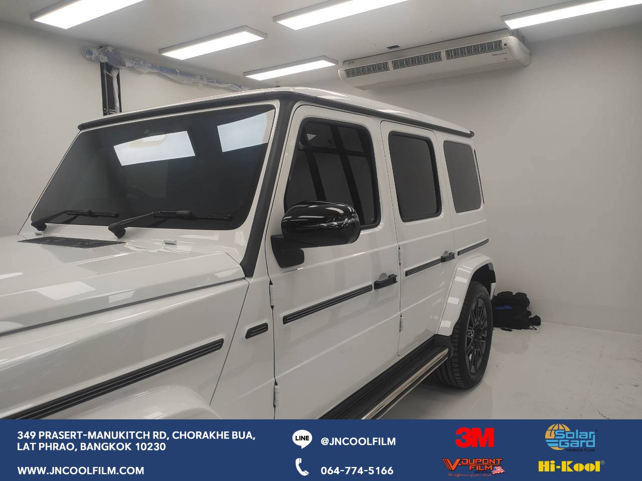 Installation of 3M Ceramic Absolute Window Tint for the Mercedes-Benz G-Wagon G450d, providing all-around heat protection including the sunroof - photo 6