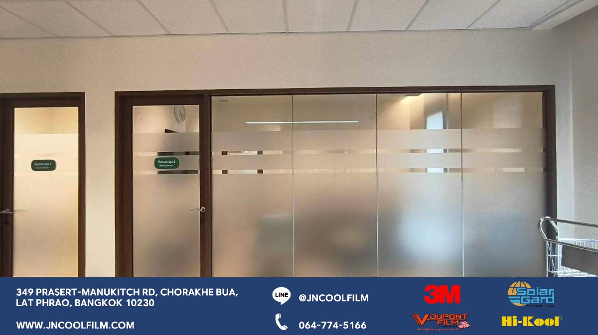 Add a touch of elegance by applying frosted white stickers to partition the rooms at Wellness Hospital. - photo 3